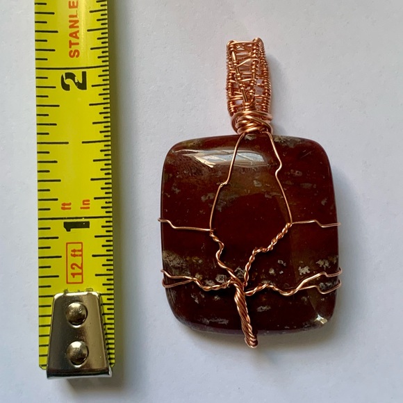 Red Jasper Tree of Life Pendant (Handcrafted, NWT) - Picture 4 of 4